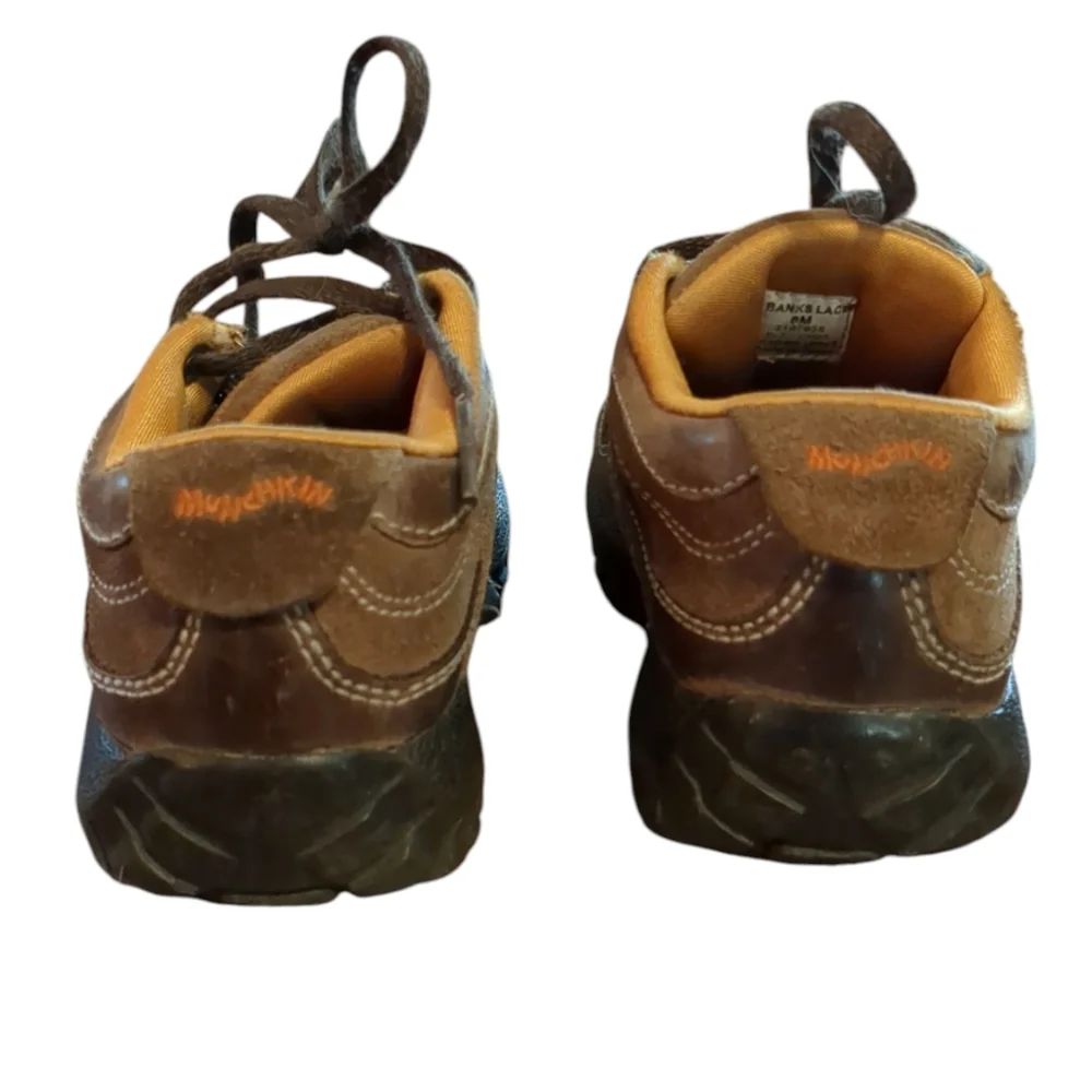 MUNCHKIN Brown Leather Lace Up Dress Shoes Toddler 8